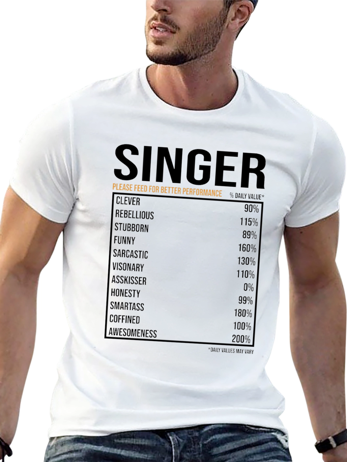 Singer Nutrition Facts T-Shirt