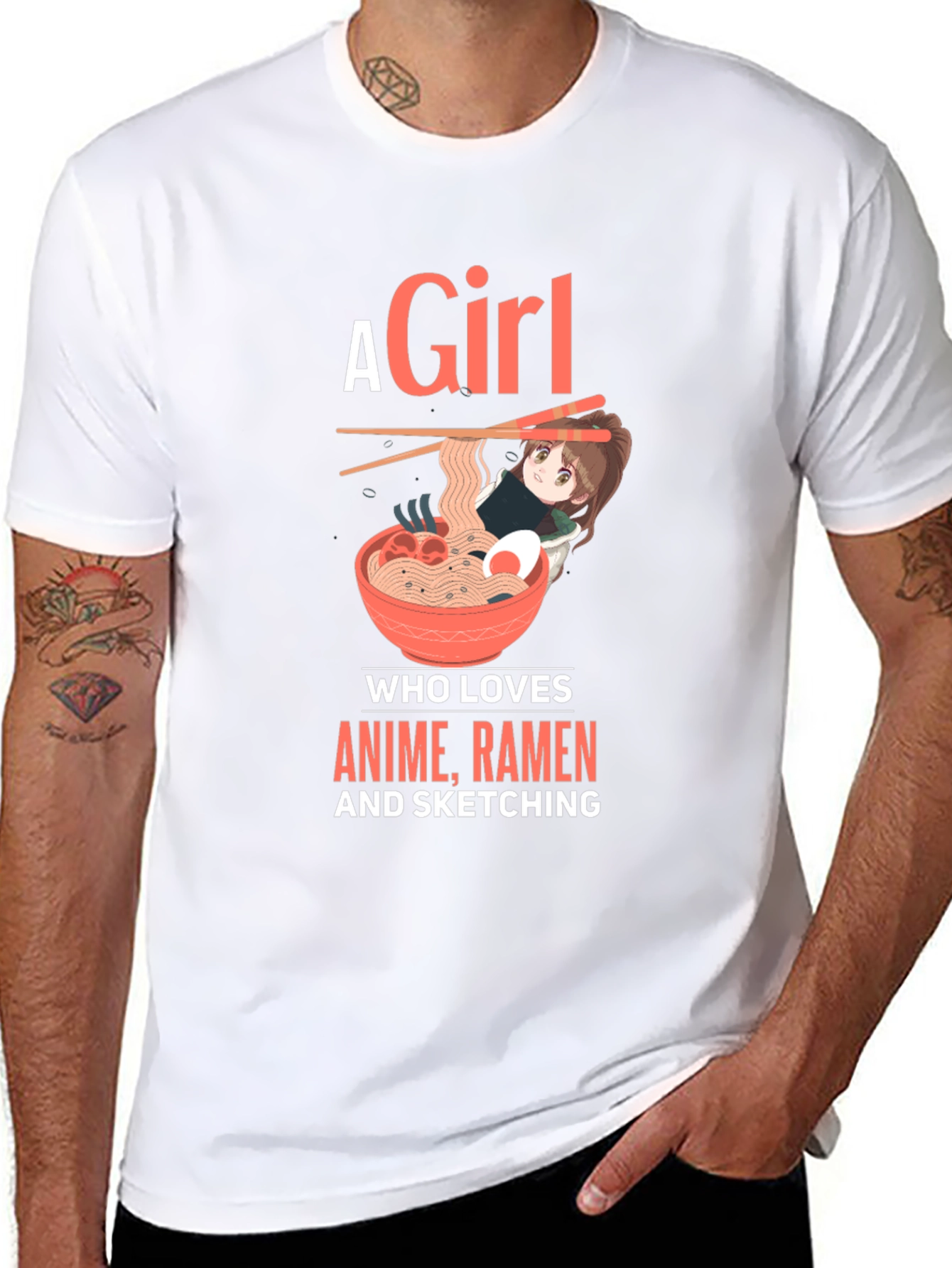 Anime Ramen Sketching T-Shirt