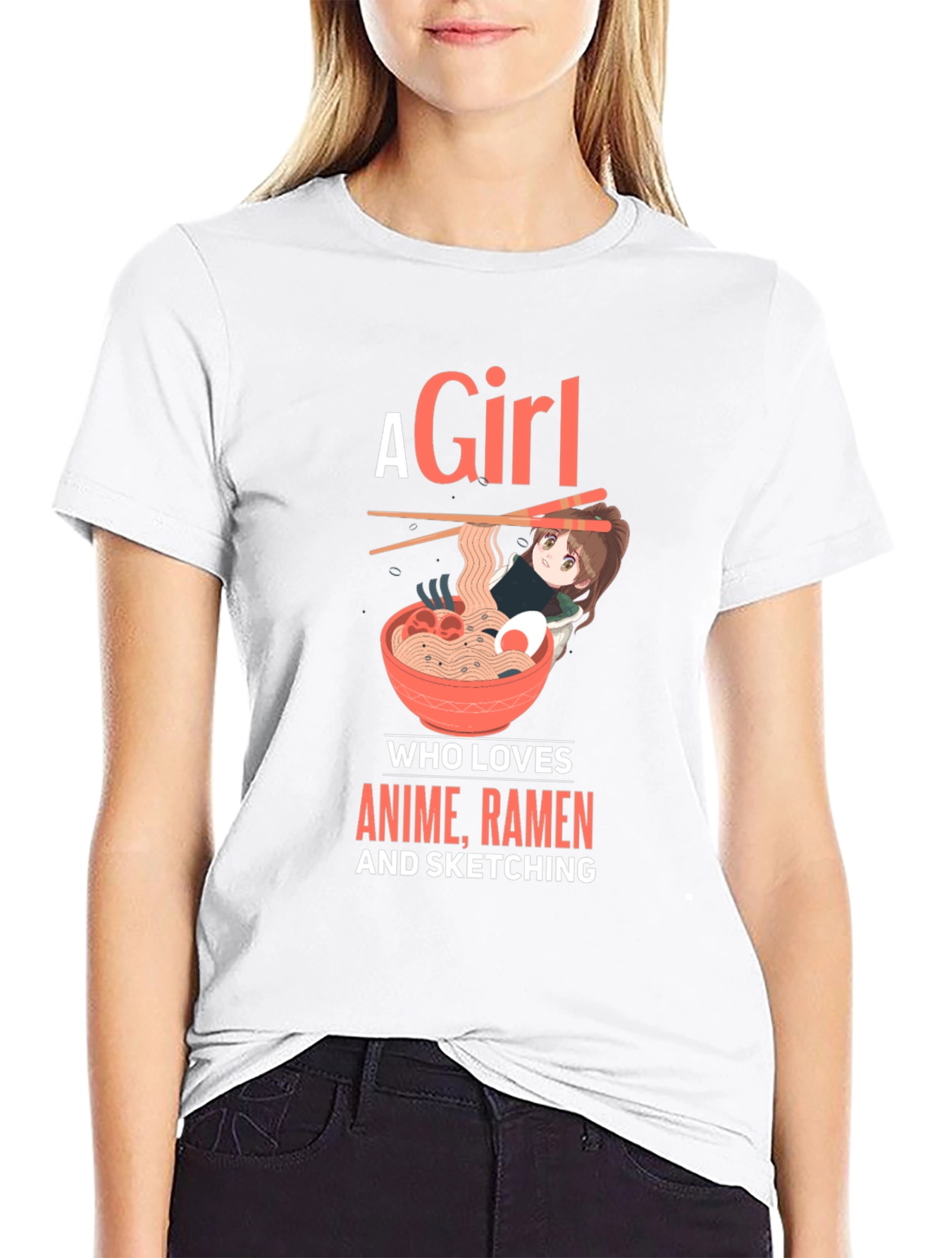 Anime Ramen Sketching T-Shirt