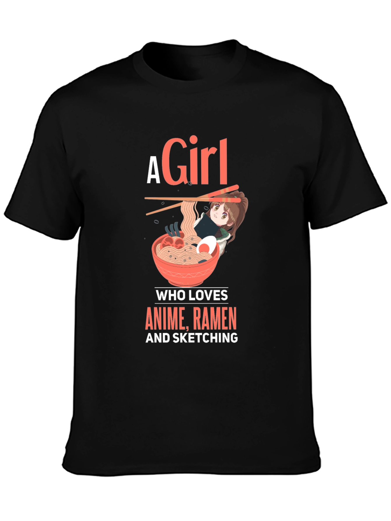 Anime Ramen Sketching T-Shirt