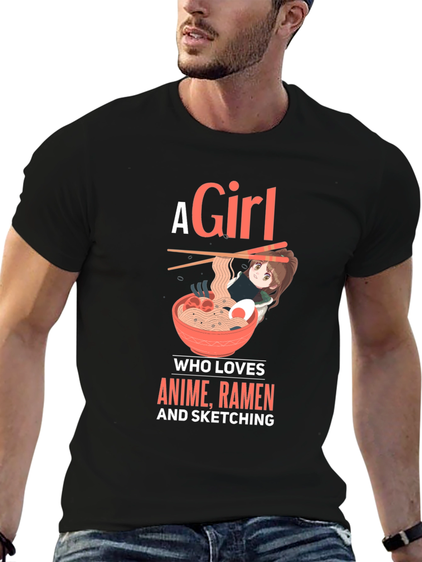 Anime Ramen Sketching T-Shirt