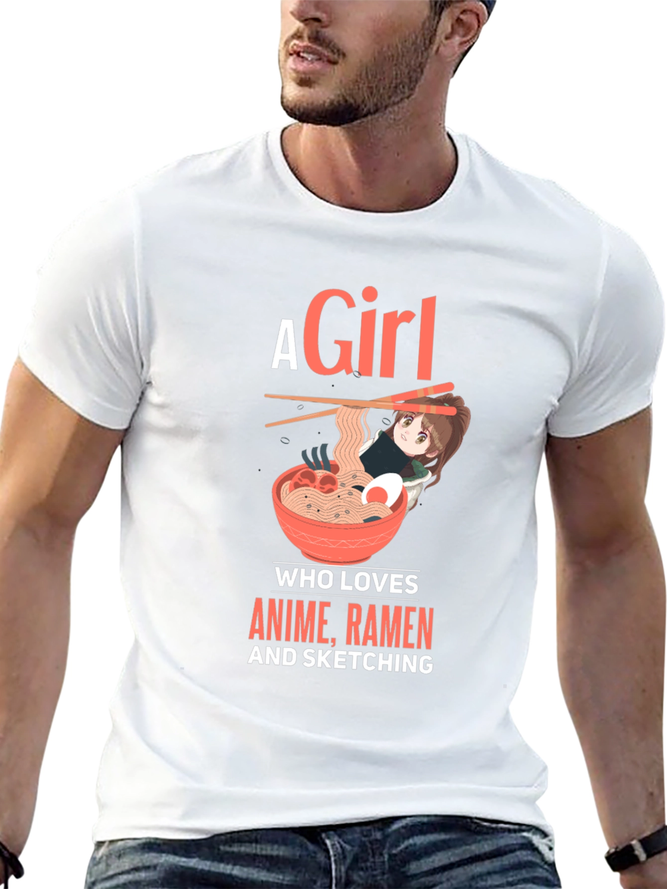 Anime Ramen Sketching T-Shirt