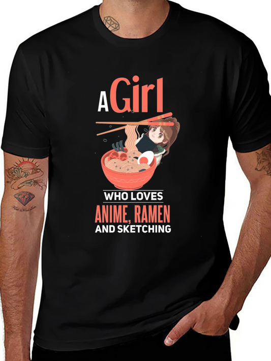 Anime Ramen Sketching T-Shirt
