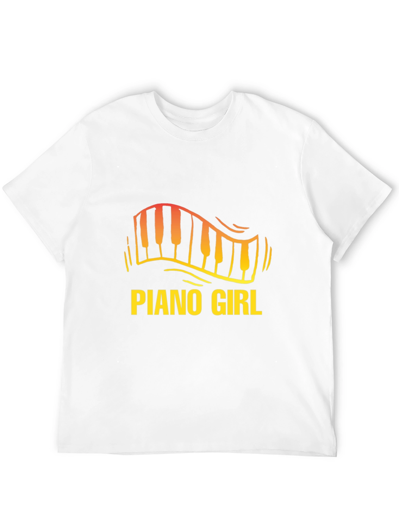 Piano Girl Graphic Tee - Music Lover T-Shirt