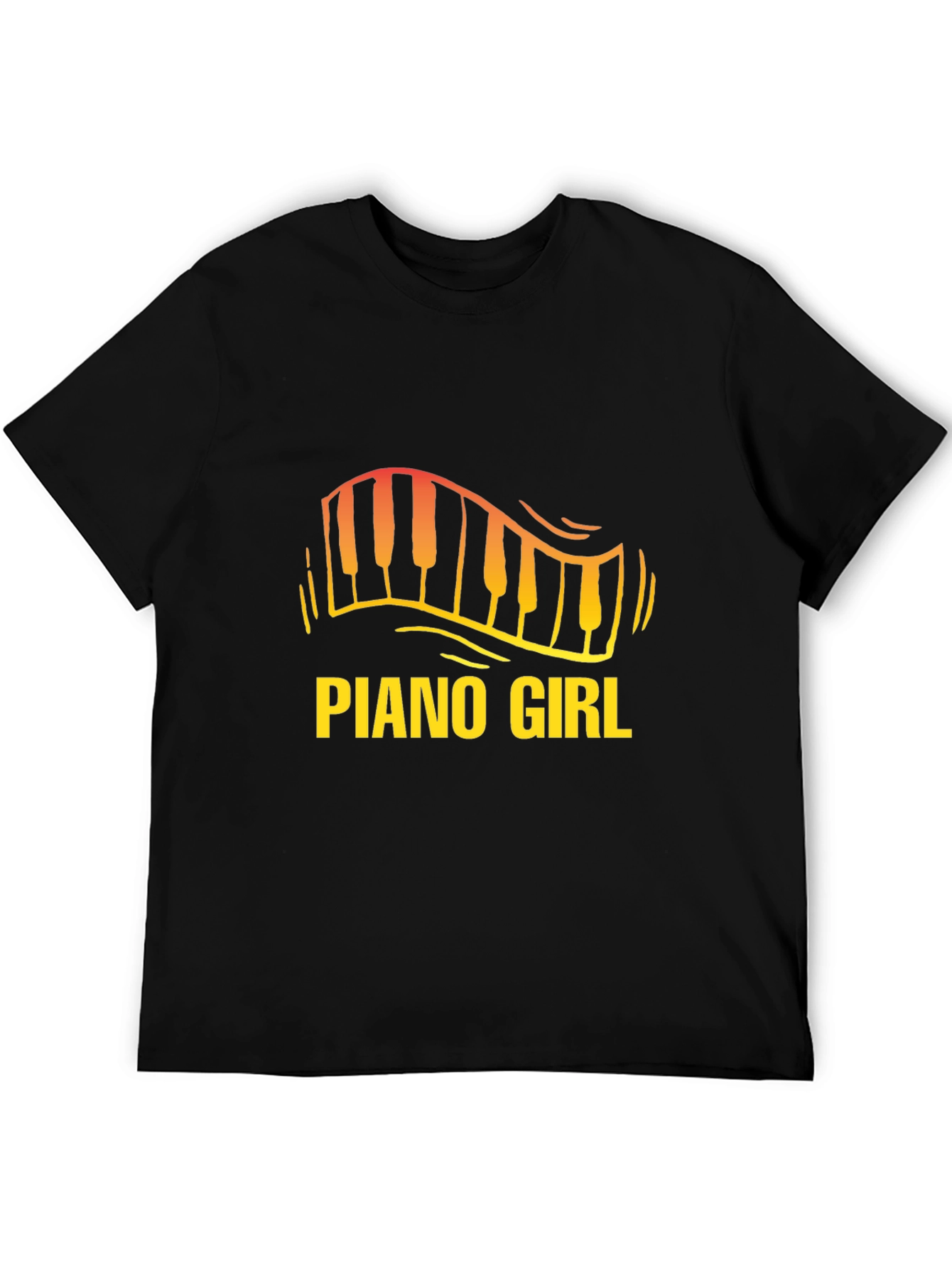 Piano Girl Graphic Tee - Music Lover T-Shirt
