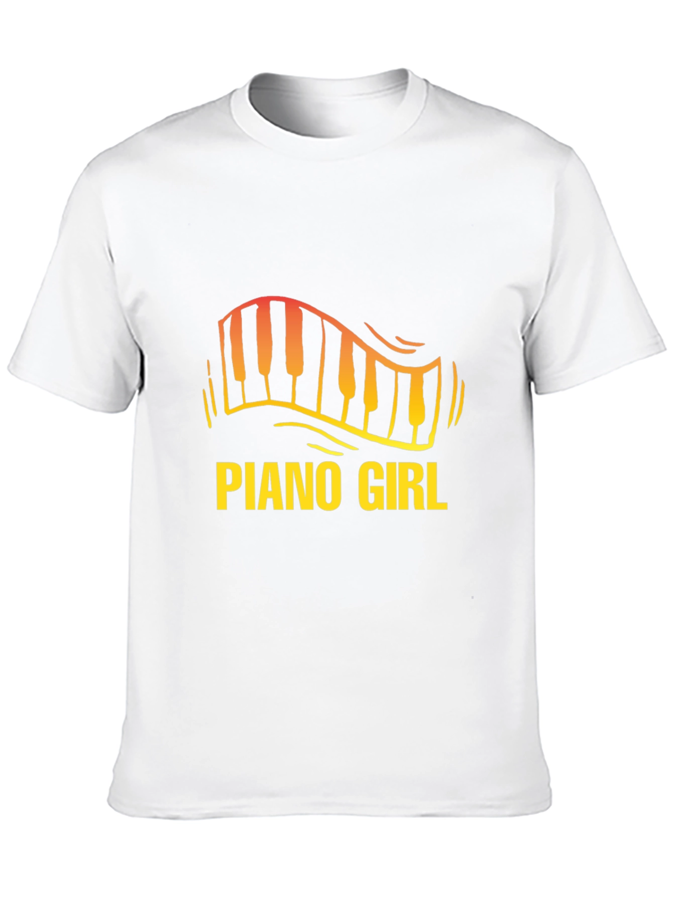 Piano Girl Graphic Tee - Music Lover T-Shirt
