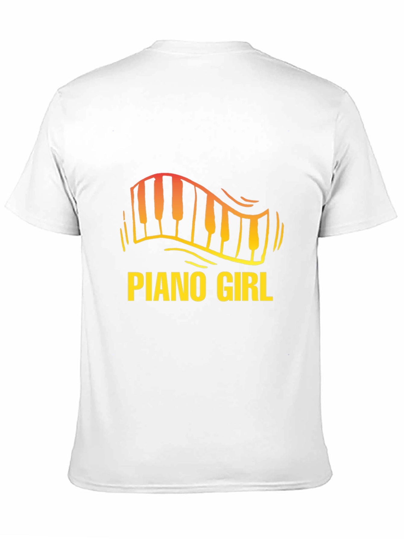 Piano Girl Graphic Tee - Music Lover T-Shirt