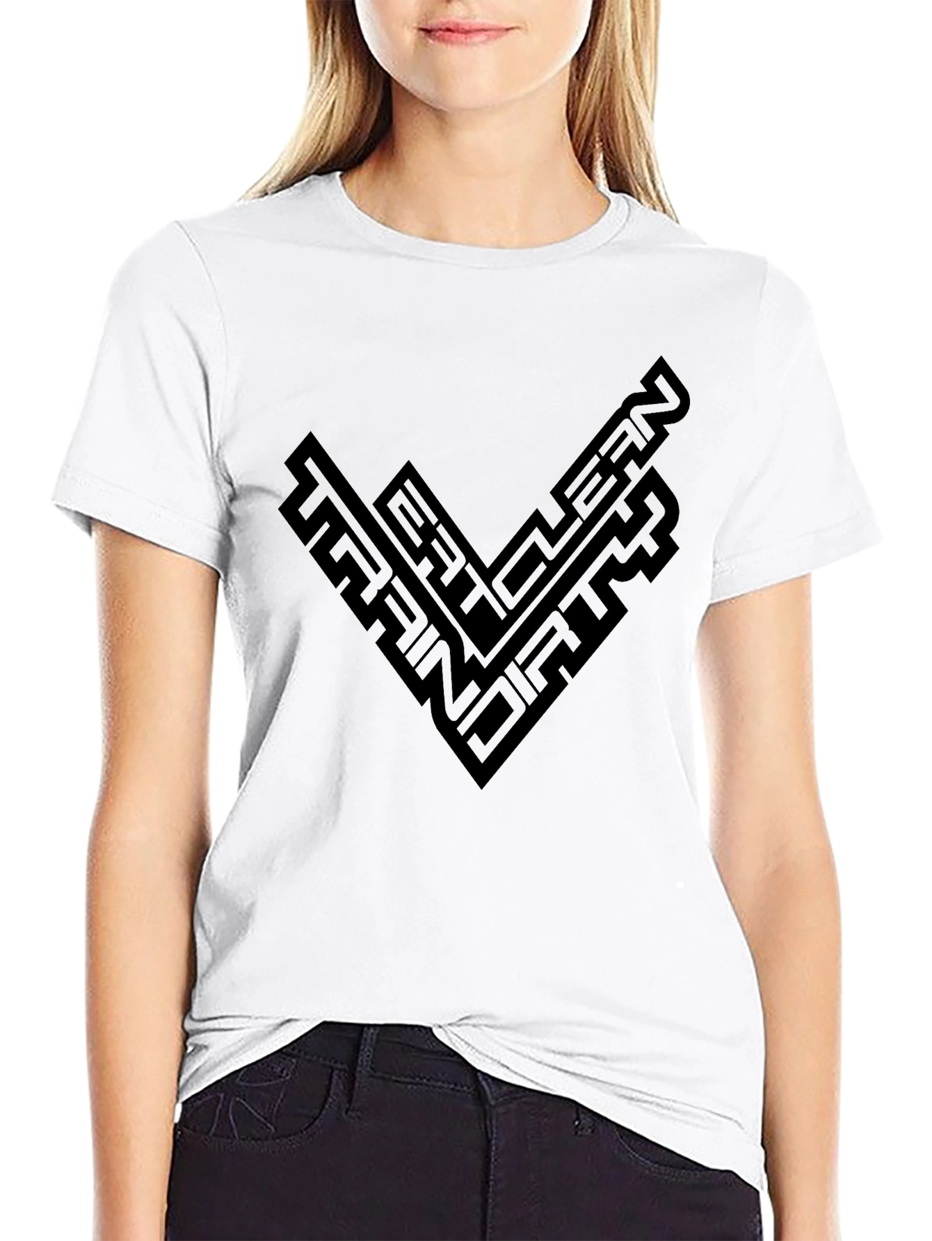 Eat Clean Train Dirty Black Graphic Tee