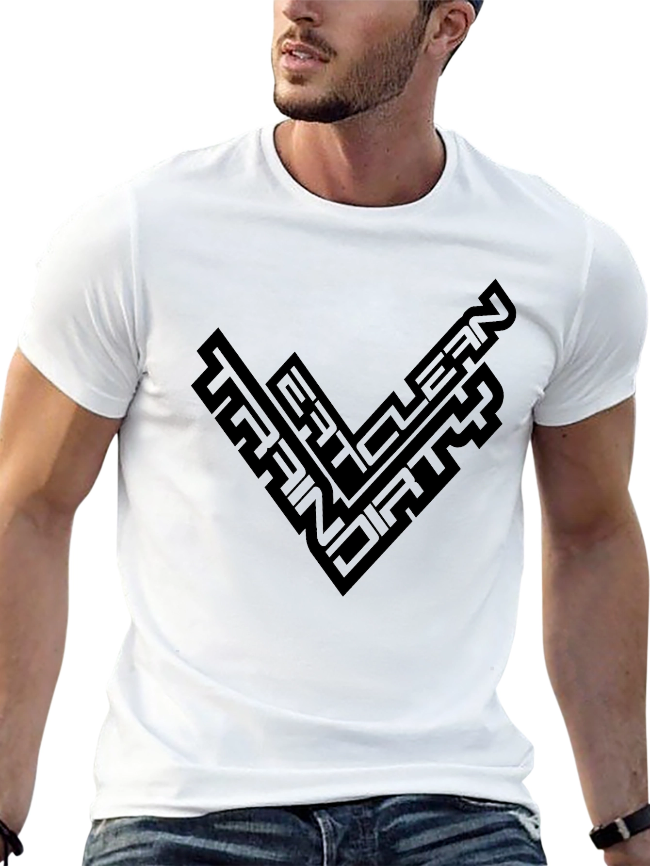 Eat Clean Train Dirty Black Graphic Tee