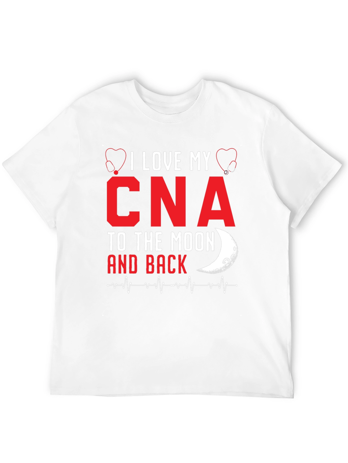 I Love My CNA Moon Back T-Shirt