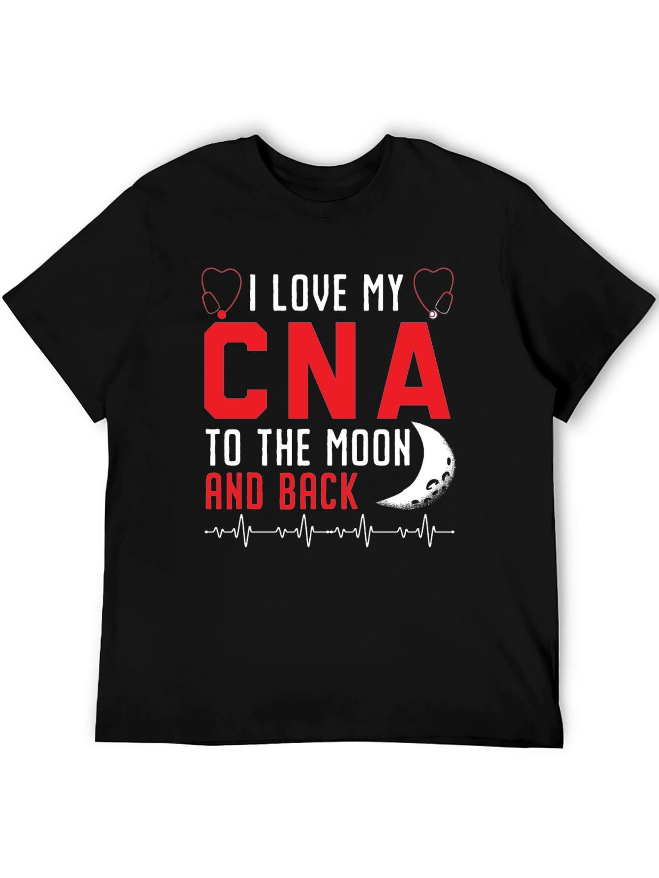 I Love My CNA Moon Back T-Shirt
