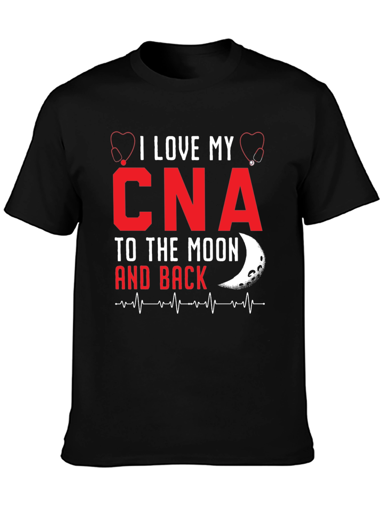 I Love My CNA Moon Back T-Shirt