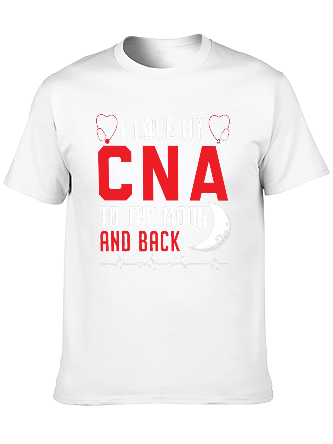 I Love My CNA Moon Back T-Shirt
