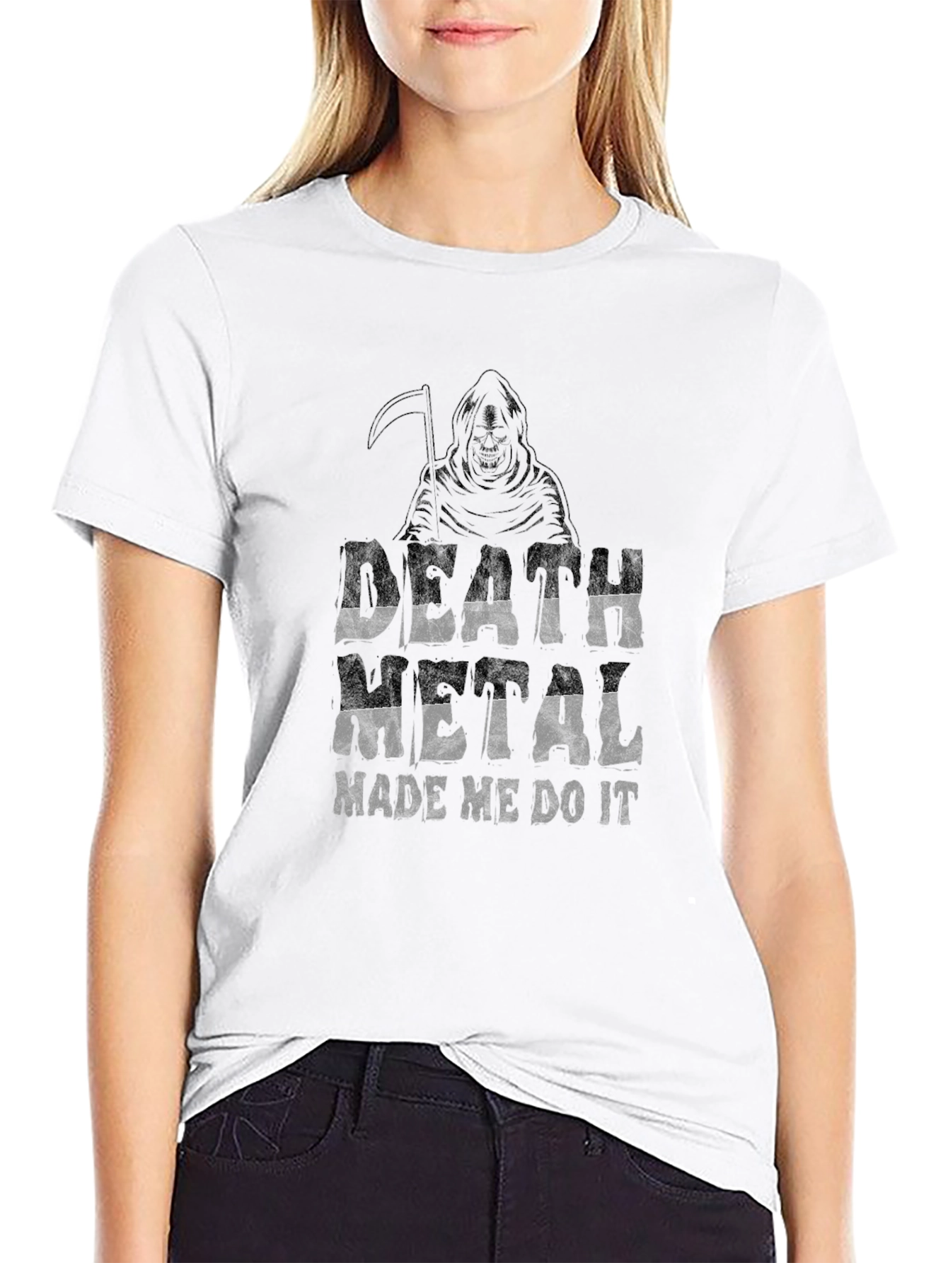 Death Metal Made Me Do It Black T-Shirt
