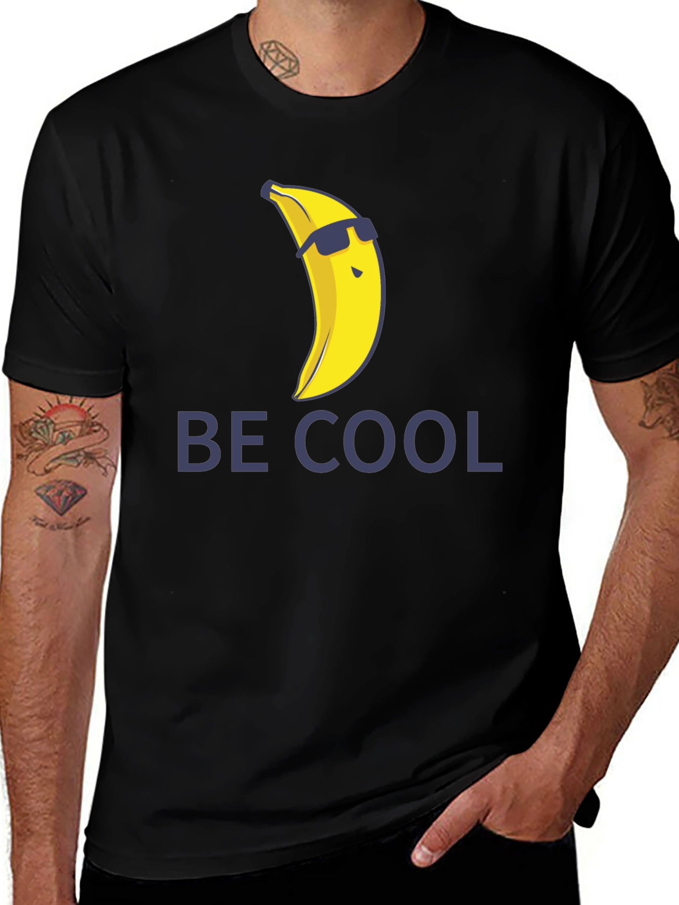 Cool Banana Graphic Tee - Unisex Black T-Shirt