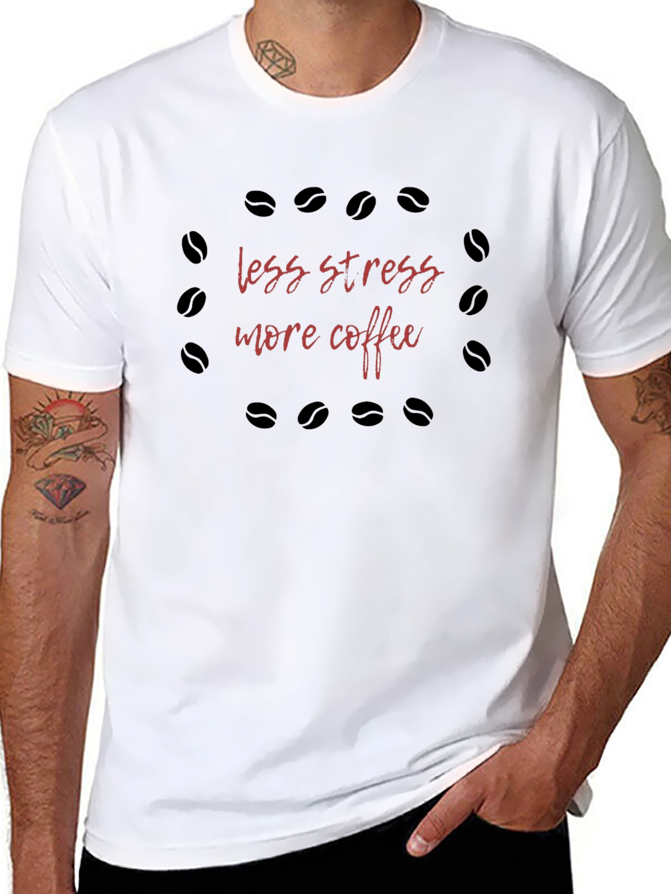 Less Stress More Coffee Graphic Tee