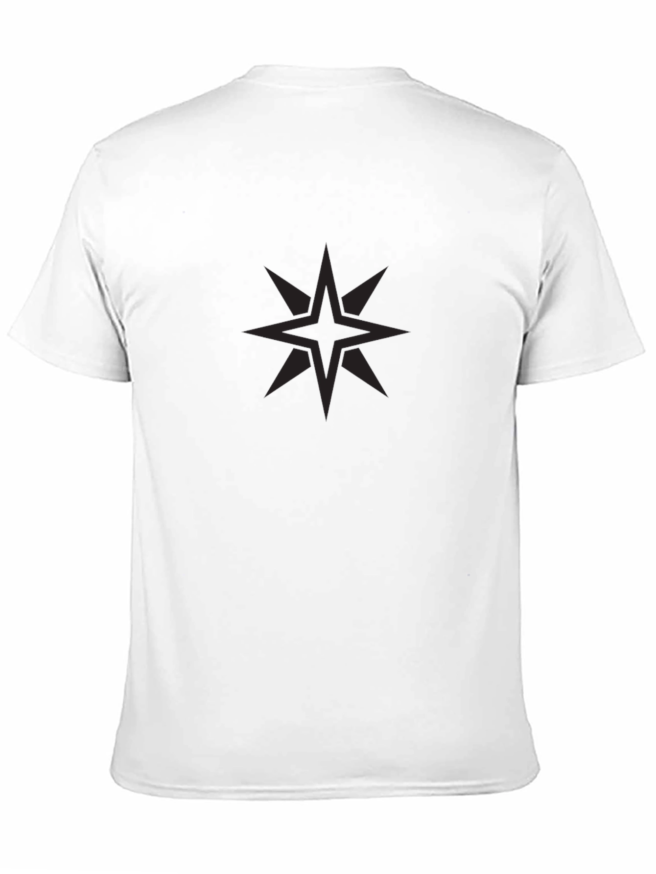 Mens Black Starburst Graphic Tee - Modern Casual Style