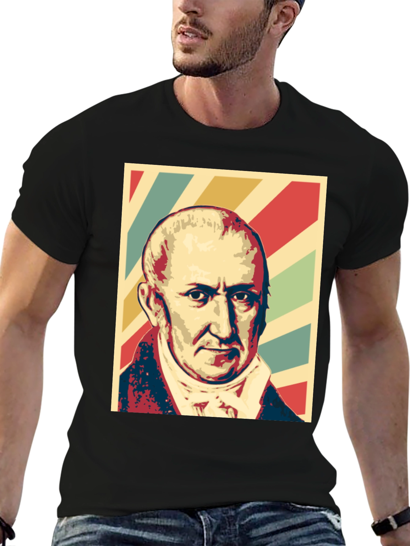 Historical Figure Portrait Graphic T-Shirt