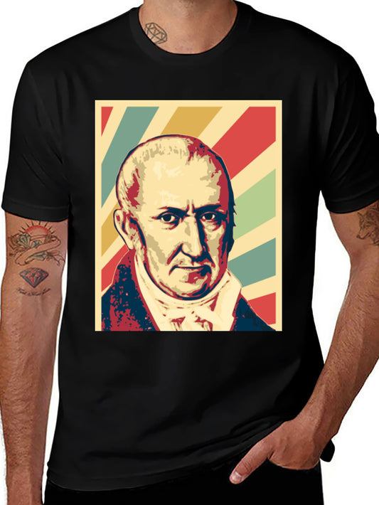 Historical Figure Portrait Graphic T-Shirt