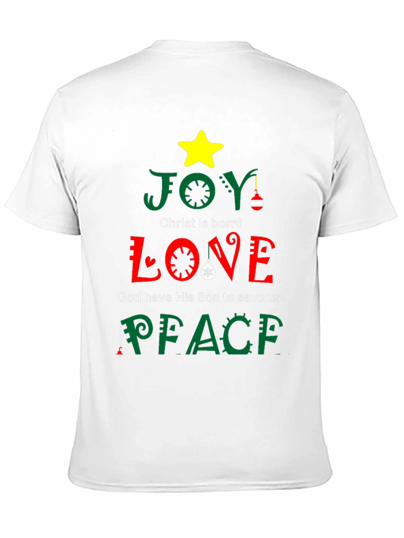 Joy Love Peace Christmas Holiday T-Shirt