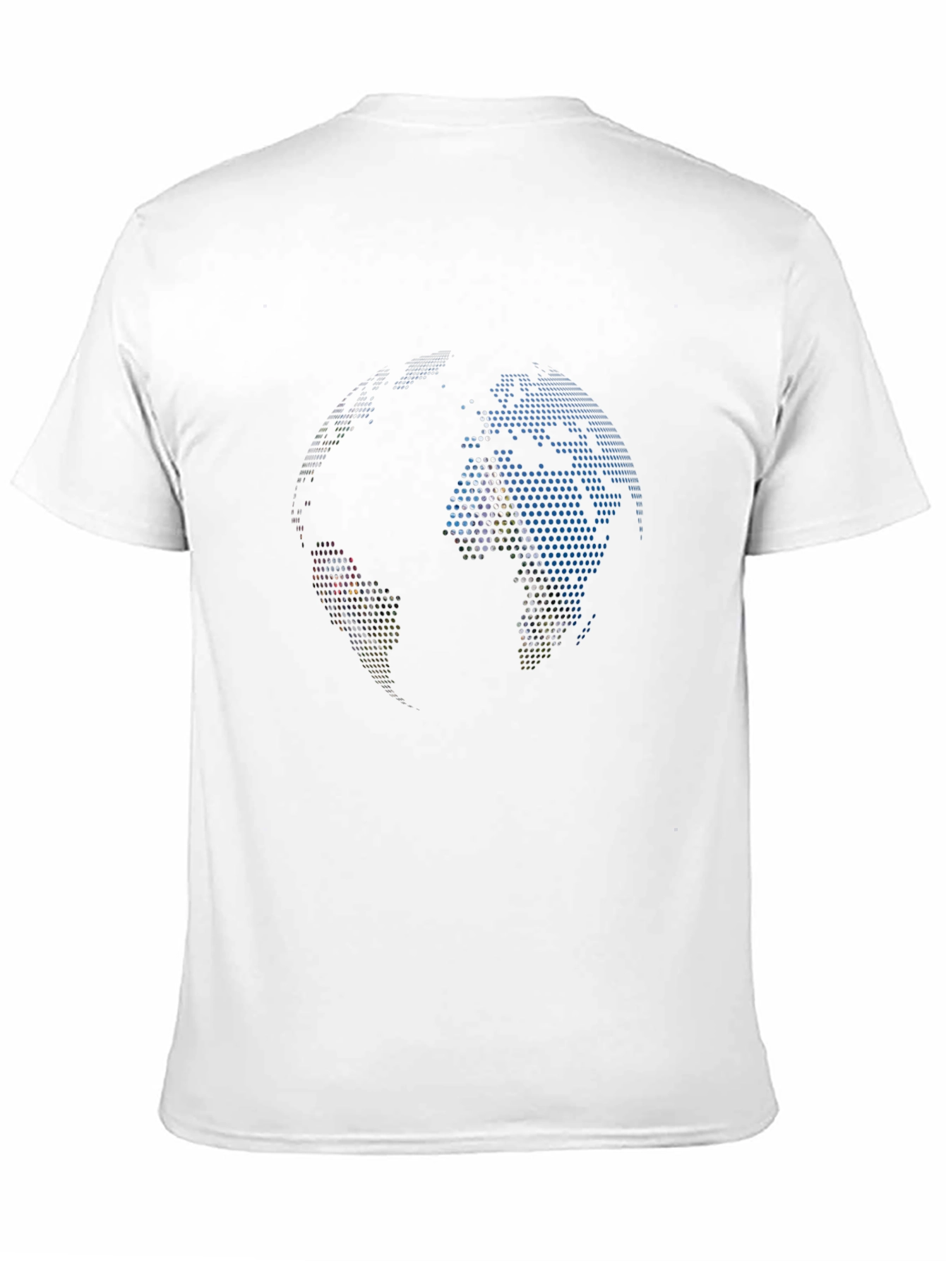 Pixel Globe Graphic Tee - Black Cotton Blend Shirt