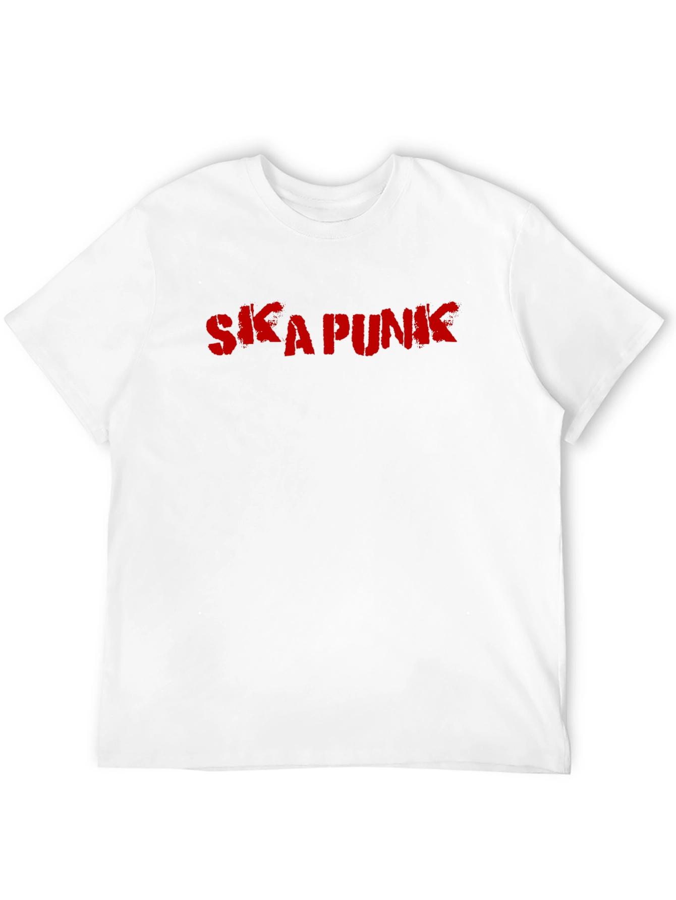 Ska Punk Graphic Tee - Black Cotton Casual