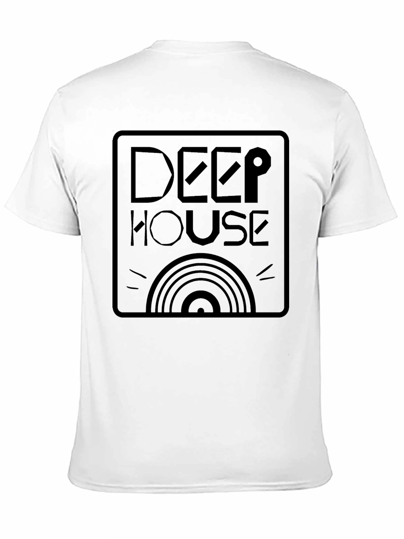 Deep House Graphic Print Black T-Shirt