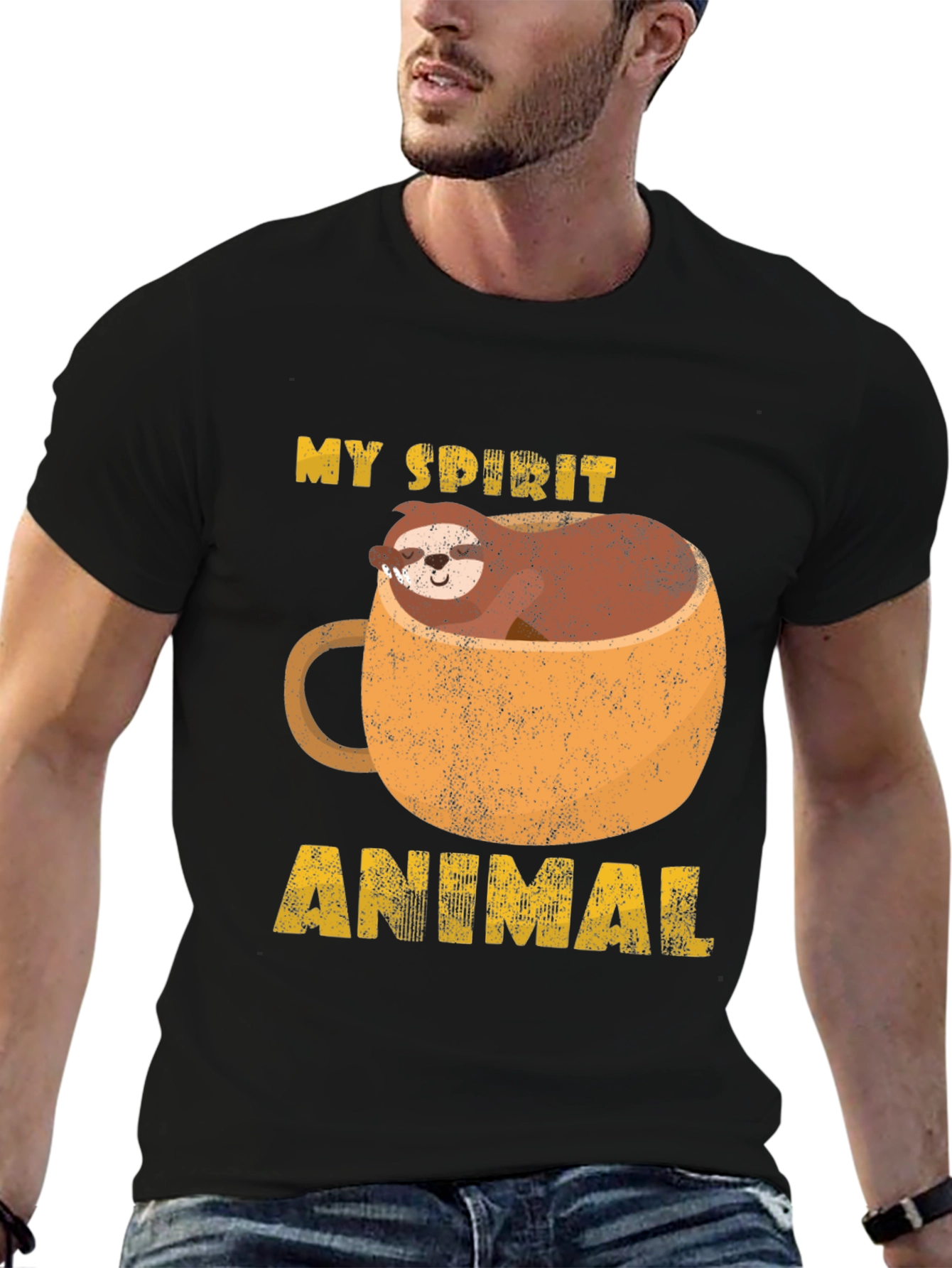 My Spirit Animal Sloth in Mug Graphic Tee