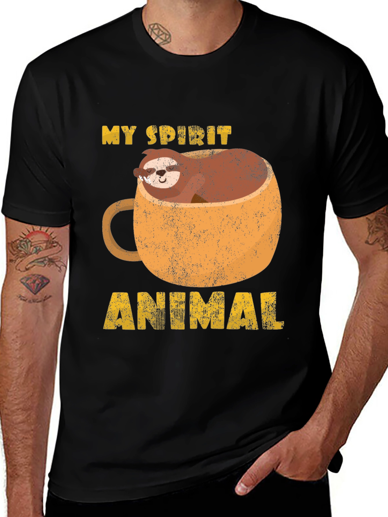 My Spirit Animal Sloth in Mug Graphic Tee