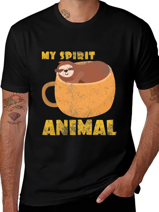 My Spirit Animal Sloth in Mug Graphic Tee