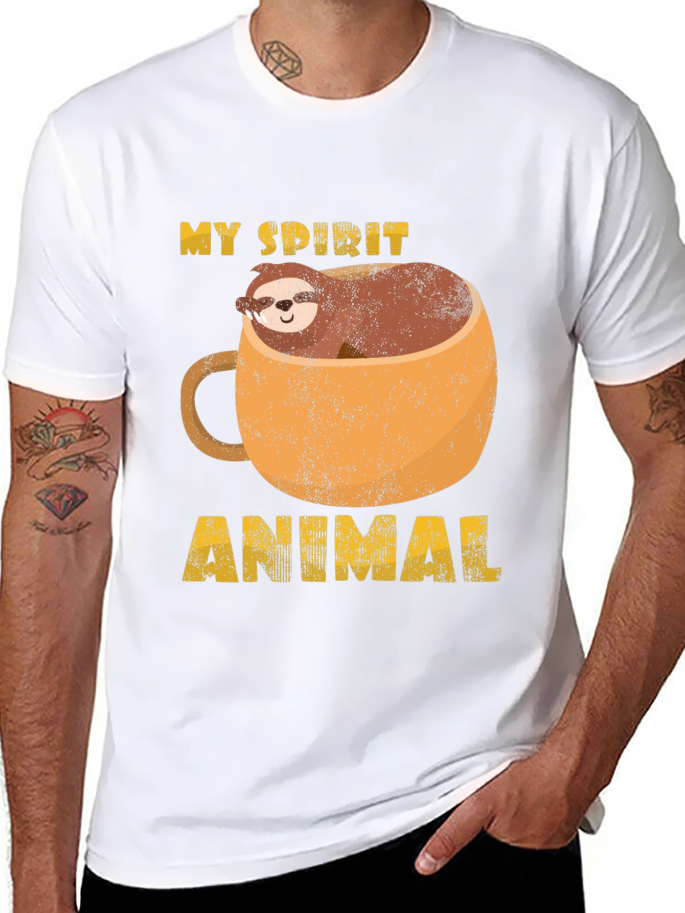 My Spirit Animal Sloth in Mug Graphic Tee