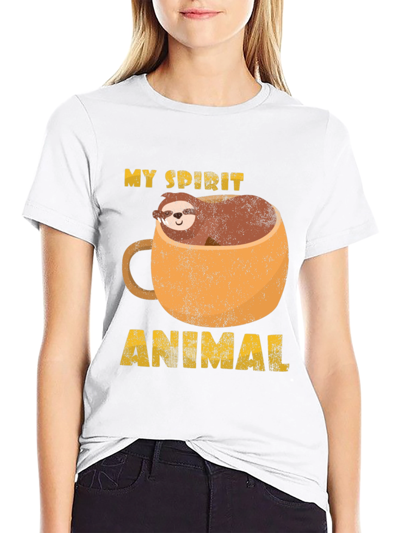 My Spirit Animal Sloth in Mug Graphic Tee