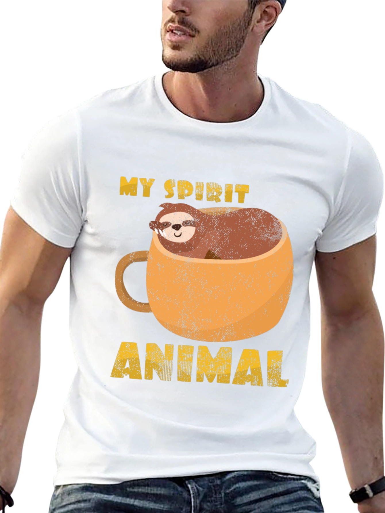 My Spirit Animal Sloth in Mug Graphic Tee