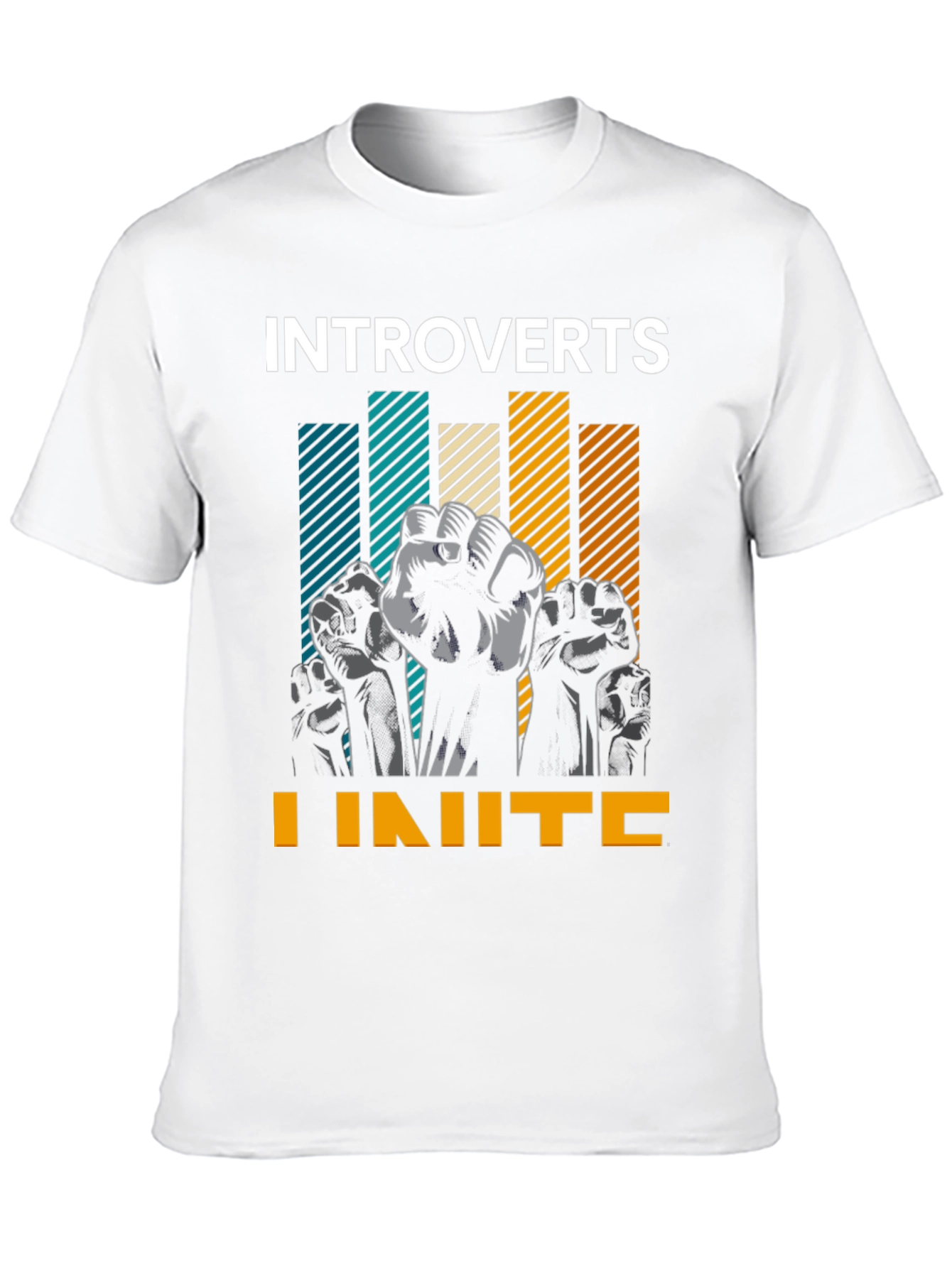Introverts Unite Graphic Tee - Black Cotton T-Shirt