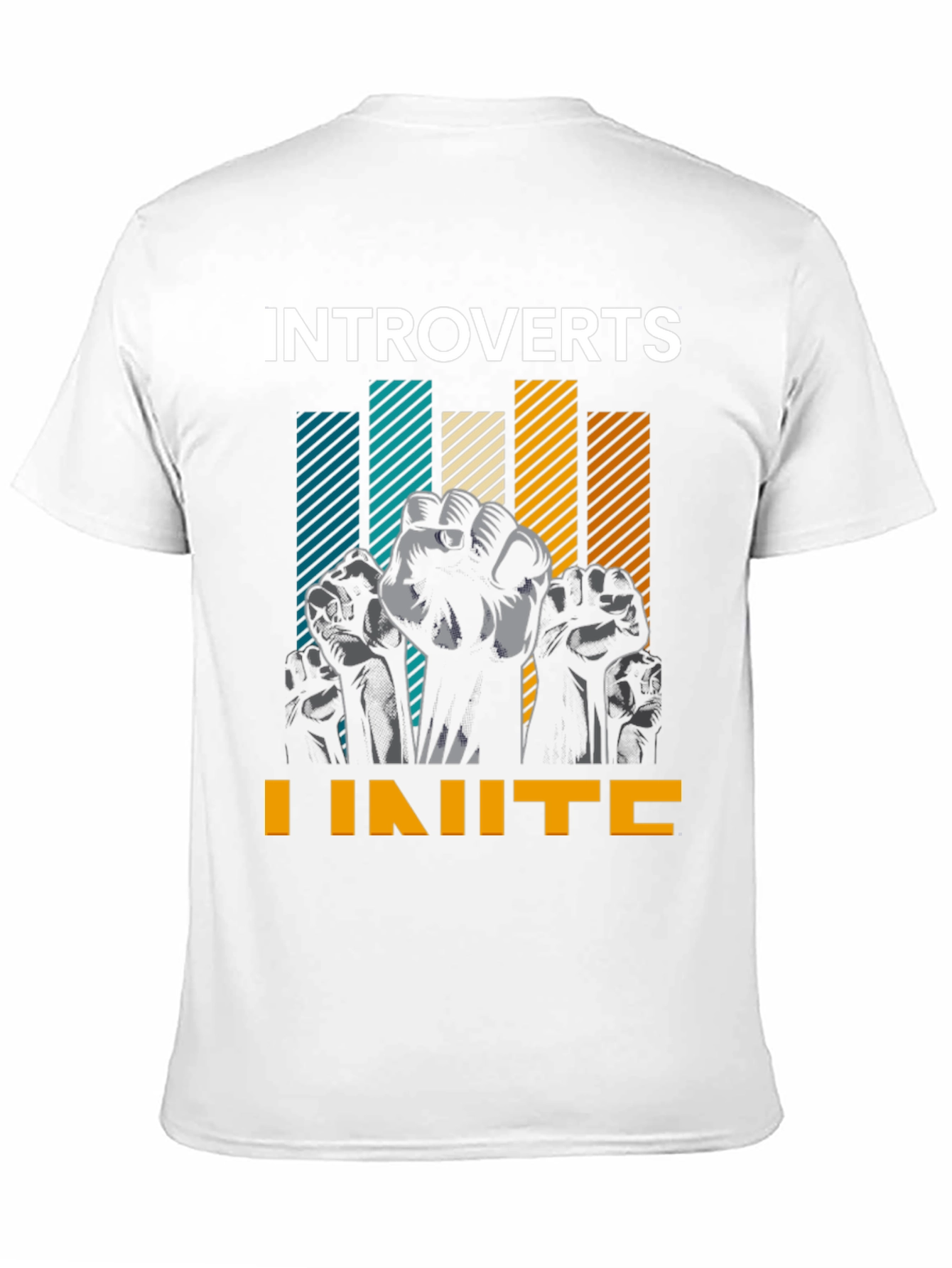 Introverts Unite Graphic Tee - Black Cotton T-Shirt