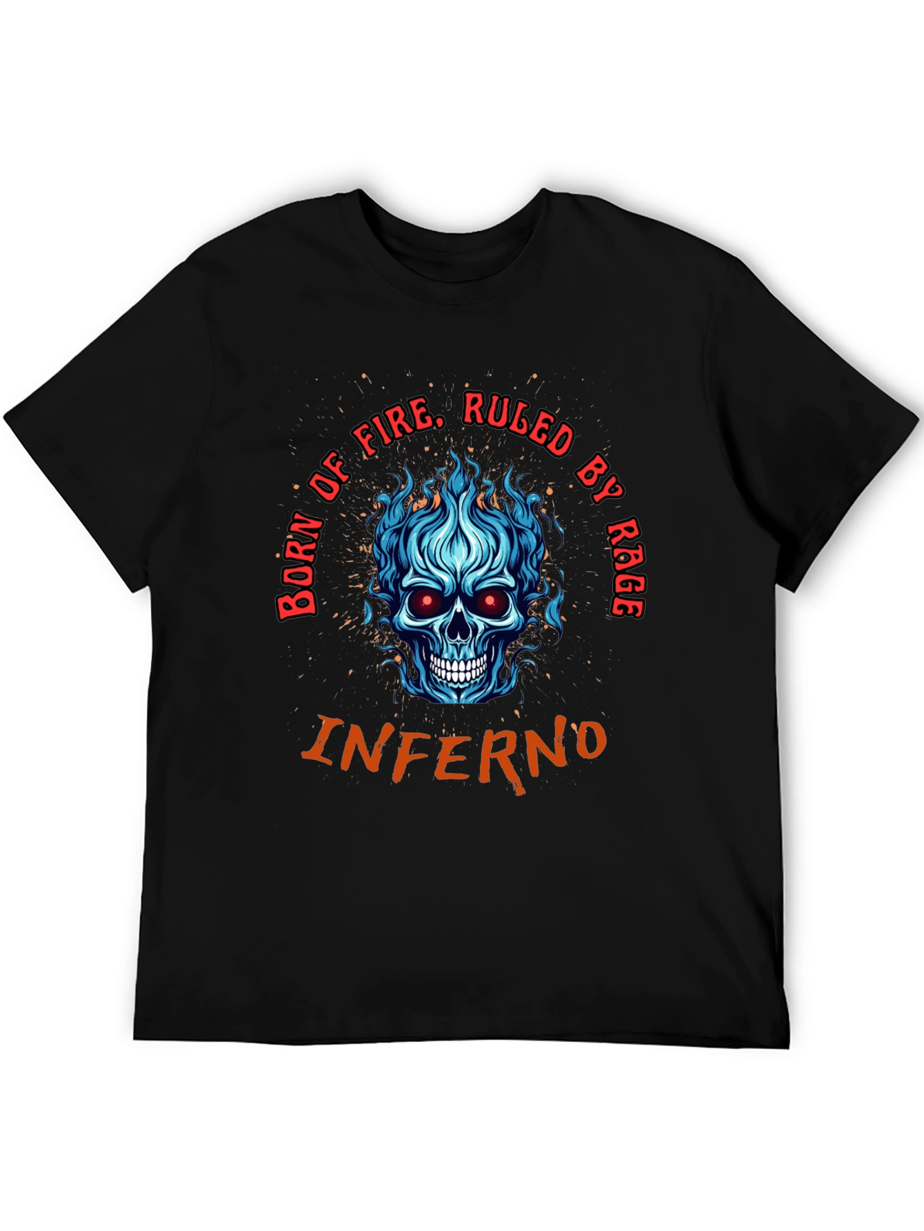 Inferno Skull Graphic Tee - Born of Fire