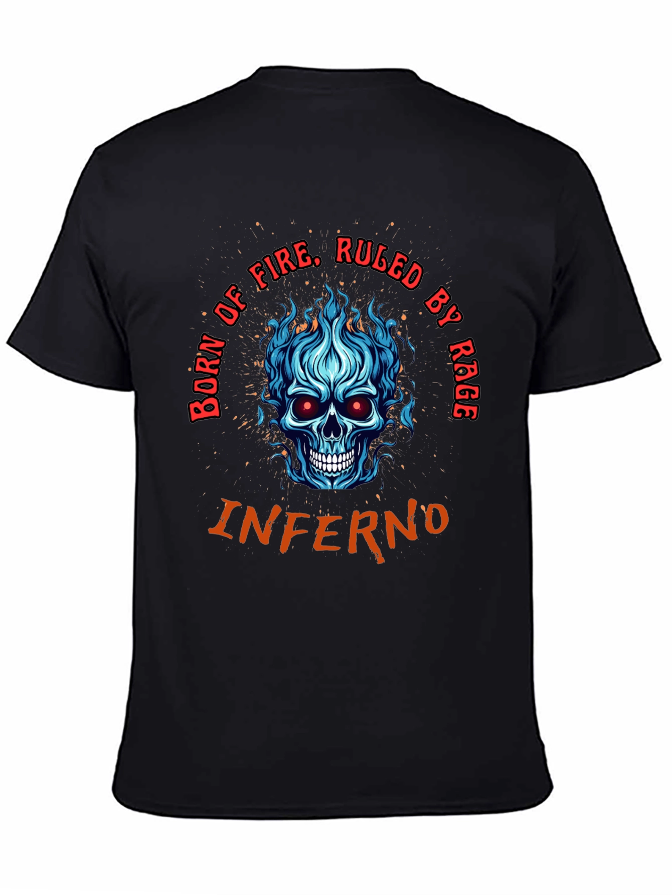 Inferno Skull Graphic Tee - Born of Fire