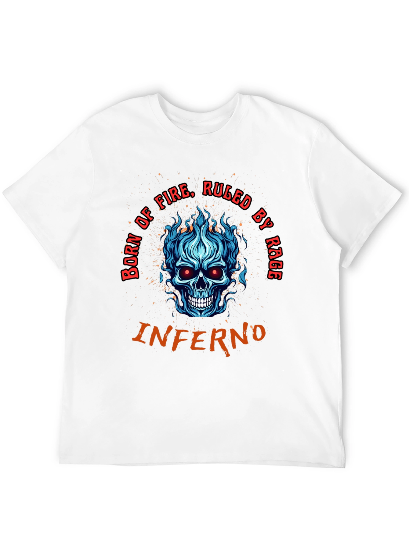 Inferno Skull Graphic Tee - Born of Fire