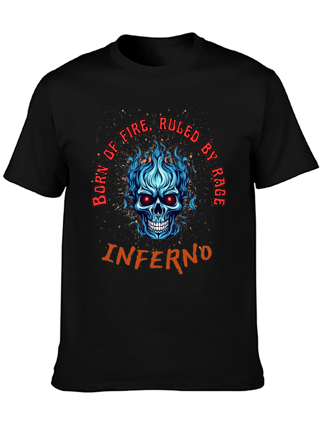 Inferno Skull Graphic Tee - Born of Fire