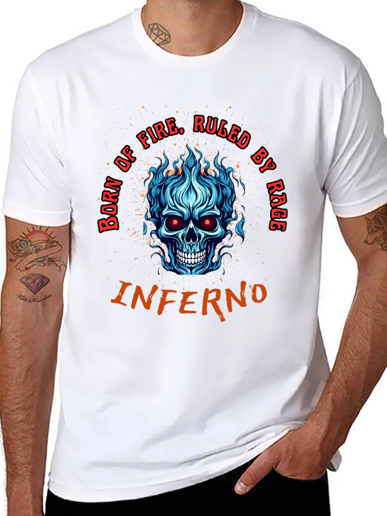 Inferno Skull Graphic Tee - Born of Fire