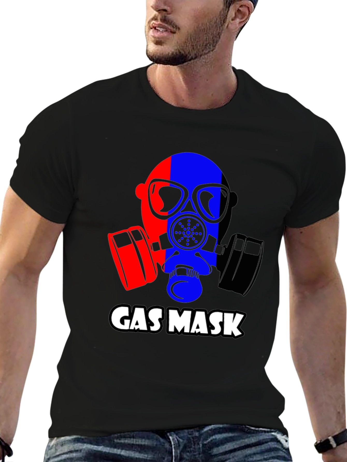 Gas Mask Graphic T-Shirt - Bold Statement Tee