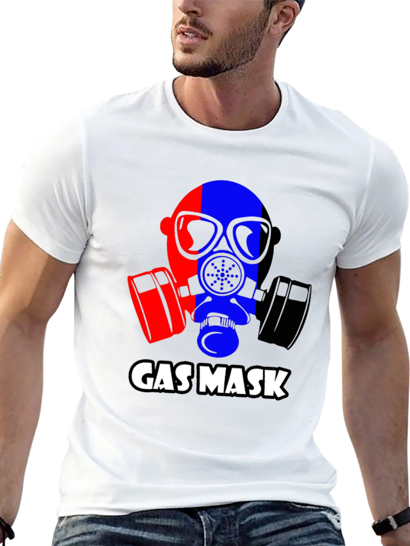 Gas Mask Graphic T-Shirt - Bold Statement Tee
