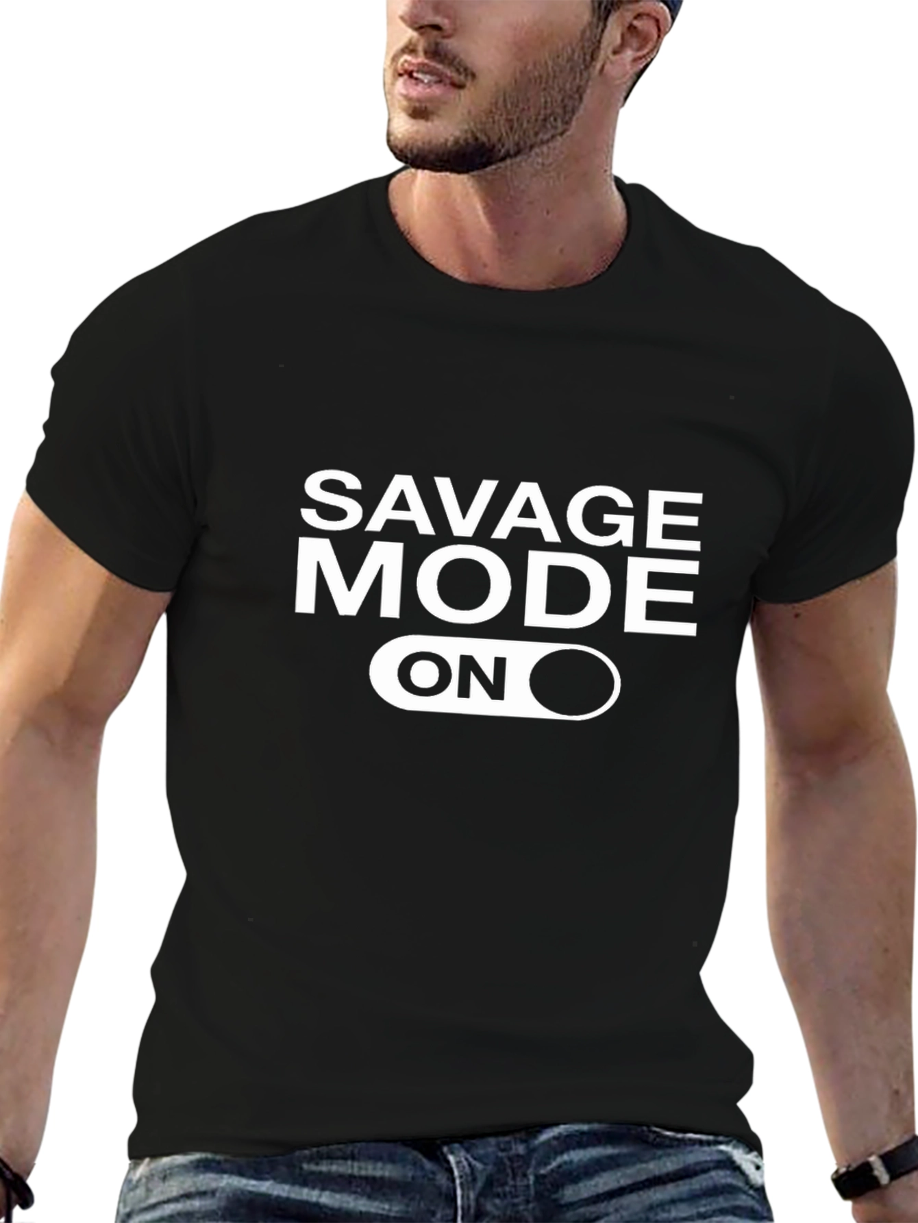 Savage Mode On Black Graphic Tee