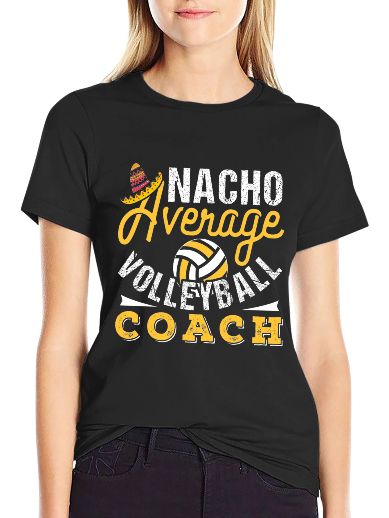 Nacho Average Volleyball Coach T-Shirt