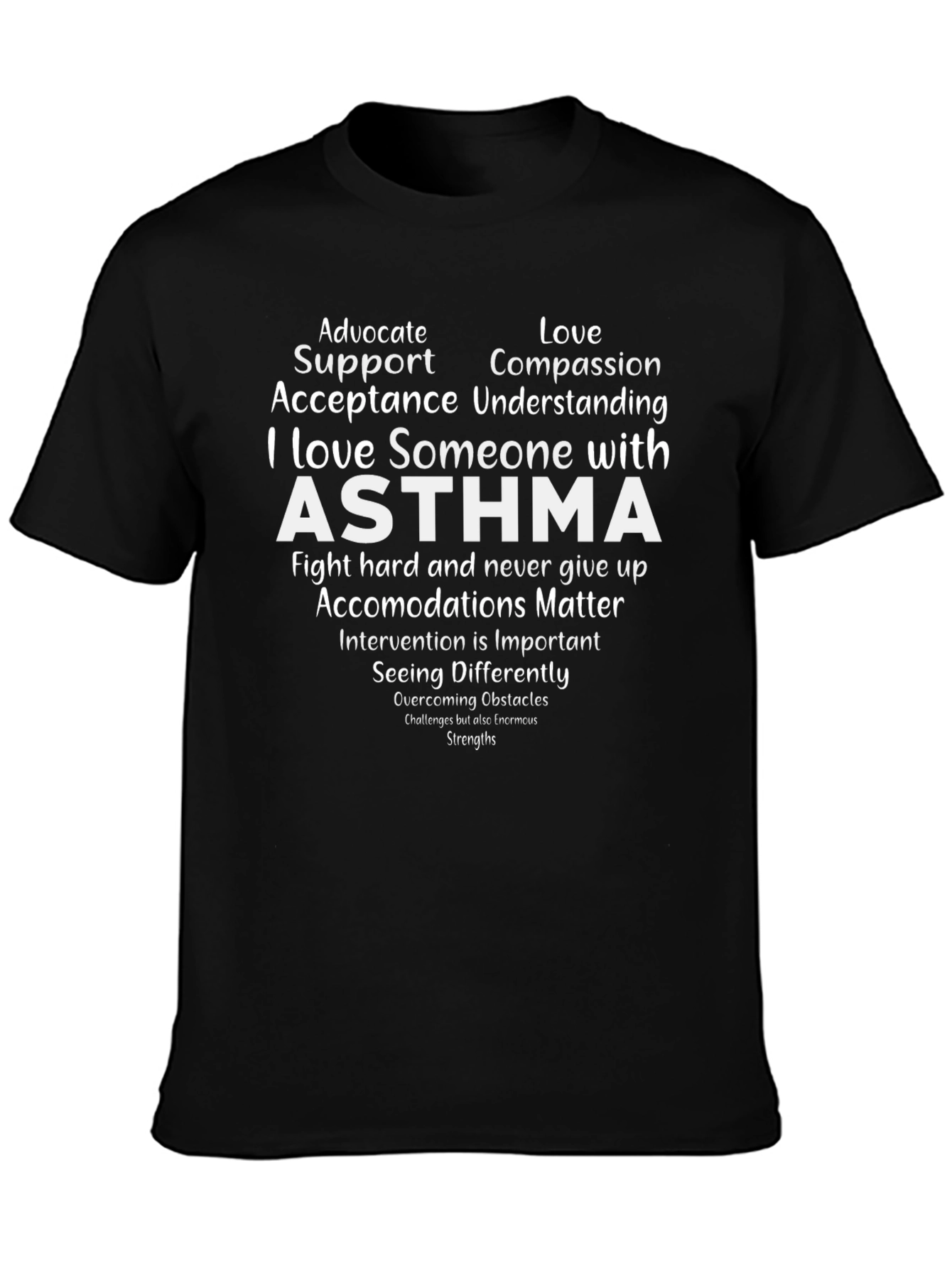 Asthma Awareness T-Shirt - Advocate Support Compassion