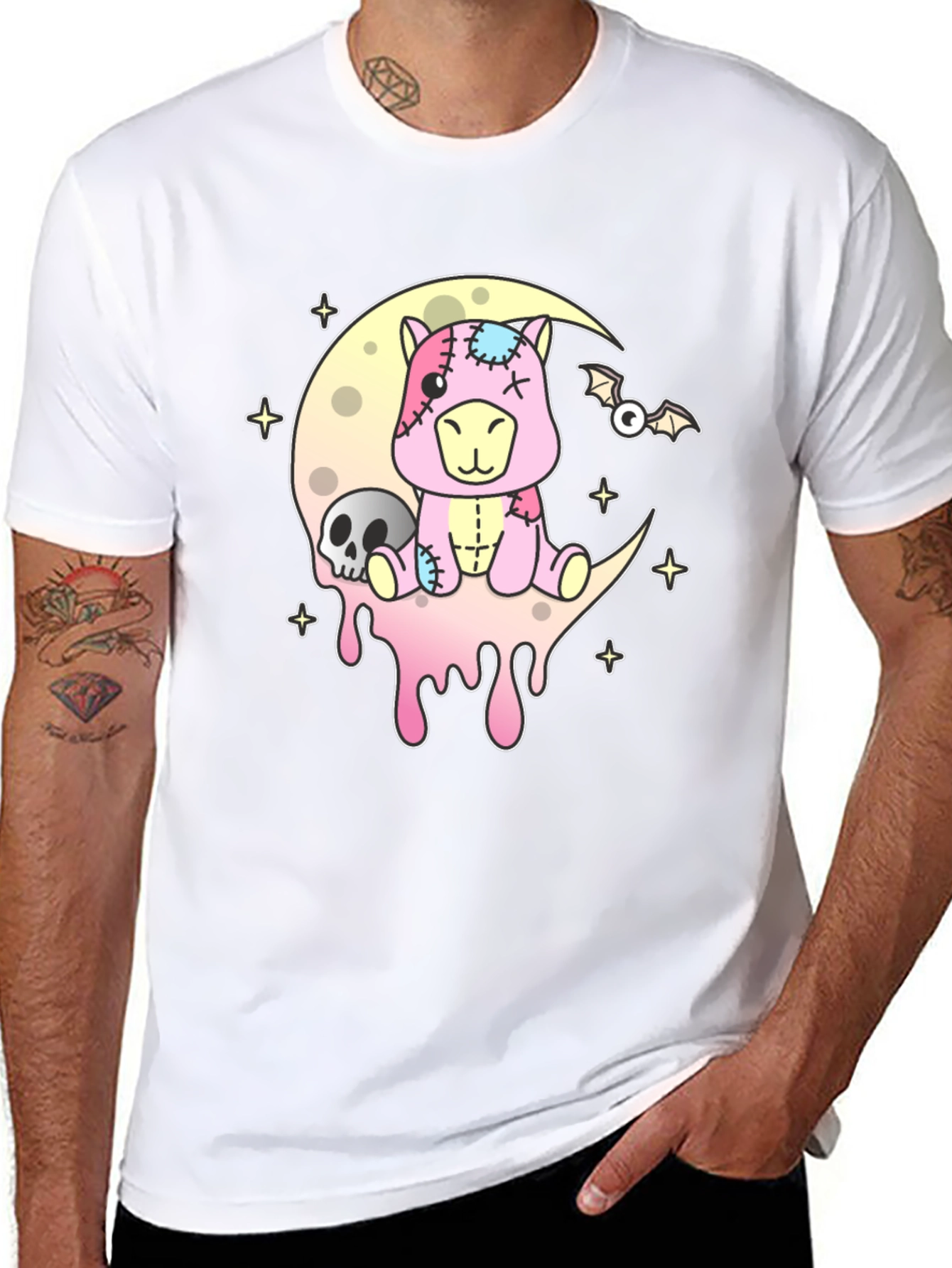 Pastel Goth Zombie Alpaca T-Shirt