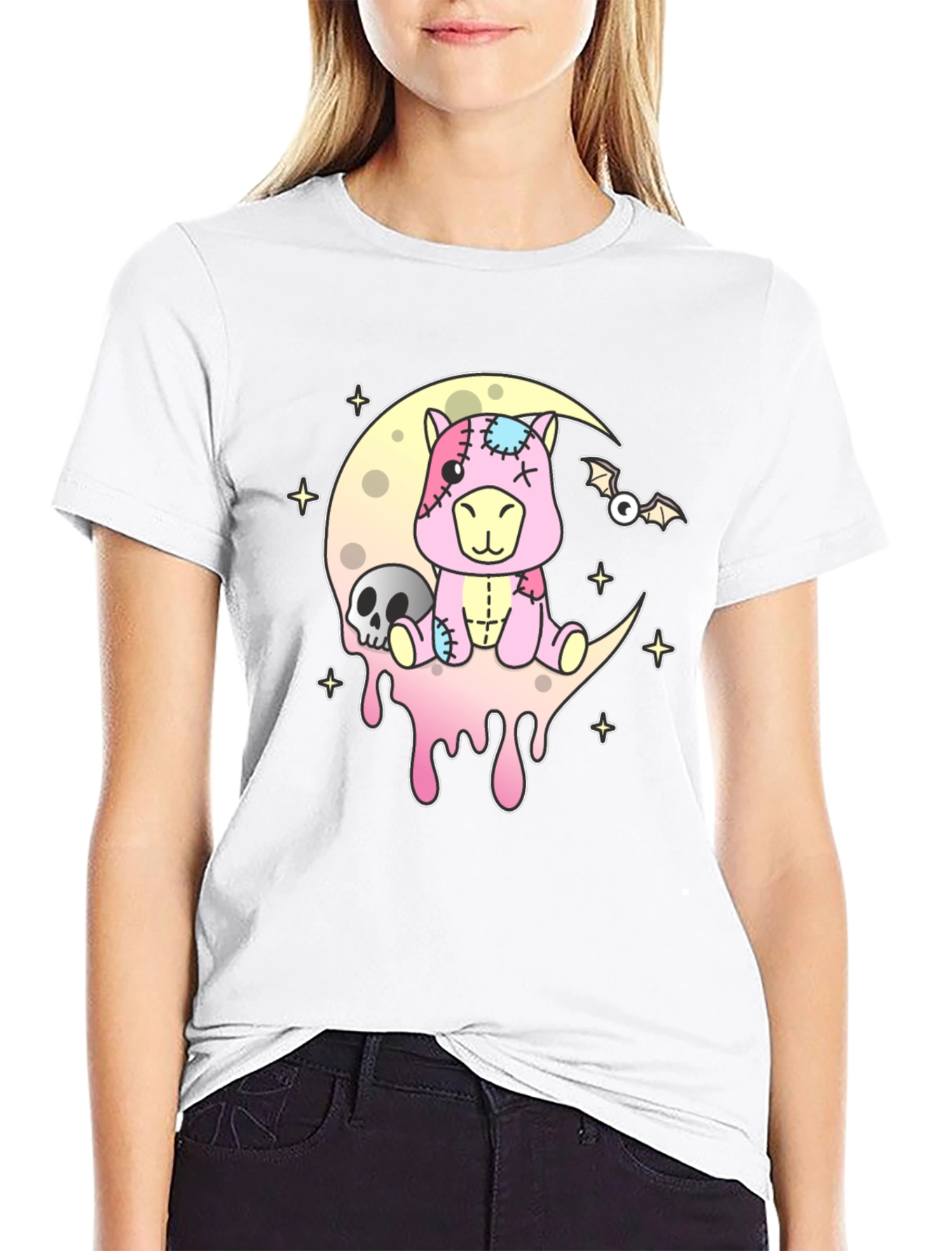 Pastel Goth Zombie Alpaca T-Shirt