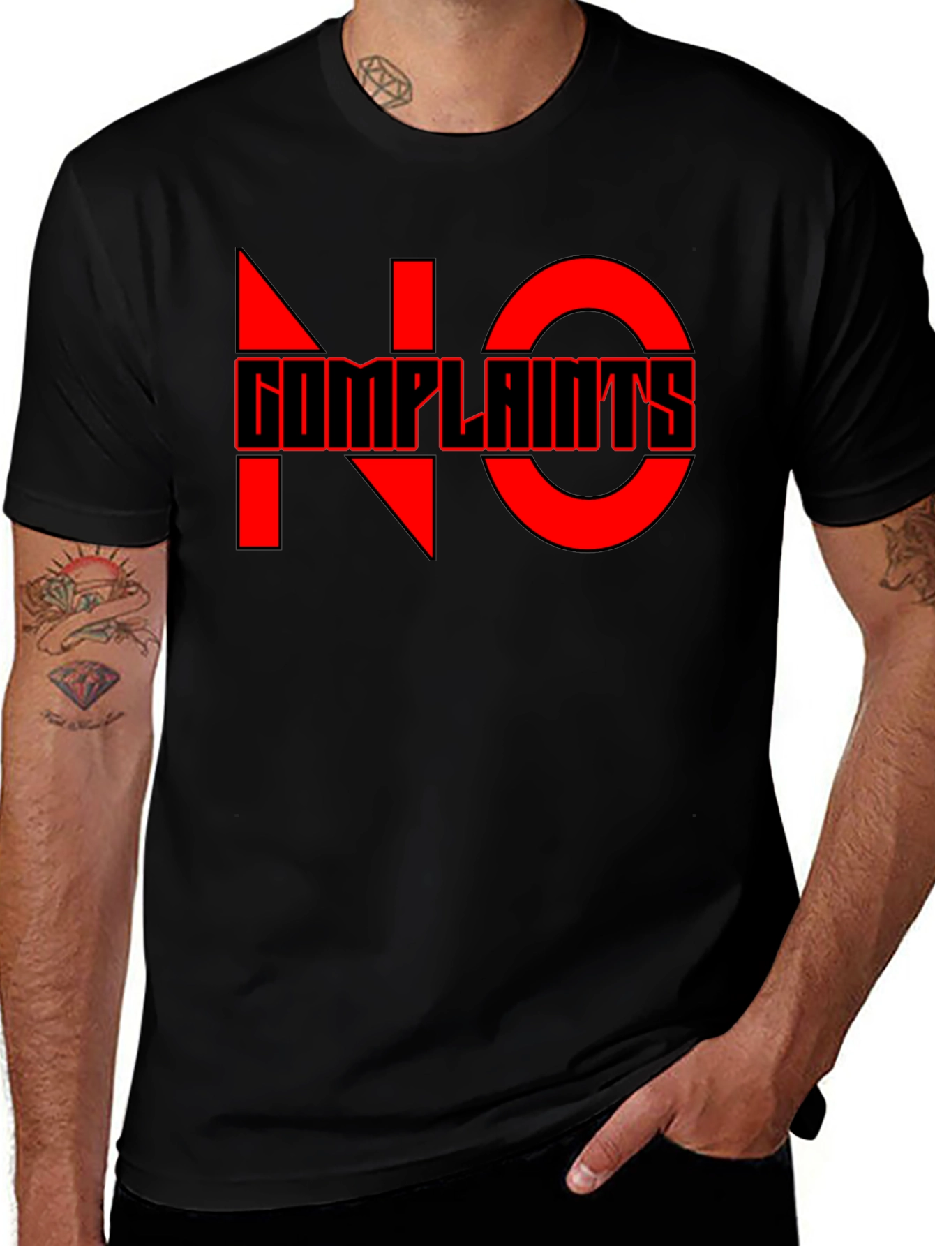 No Complaints Graphic Tee - Black Casual T-Shirt