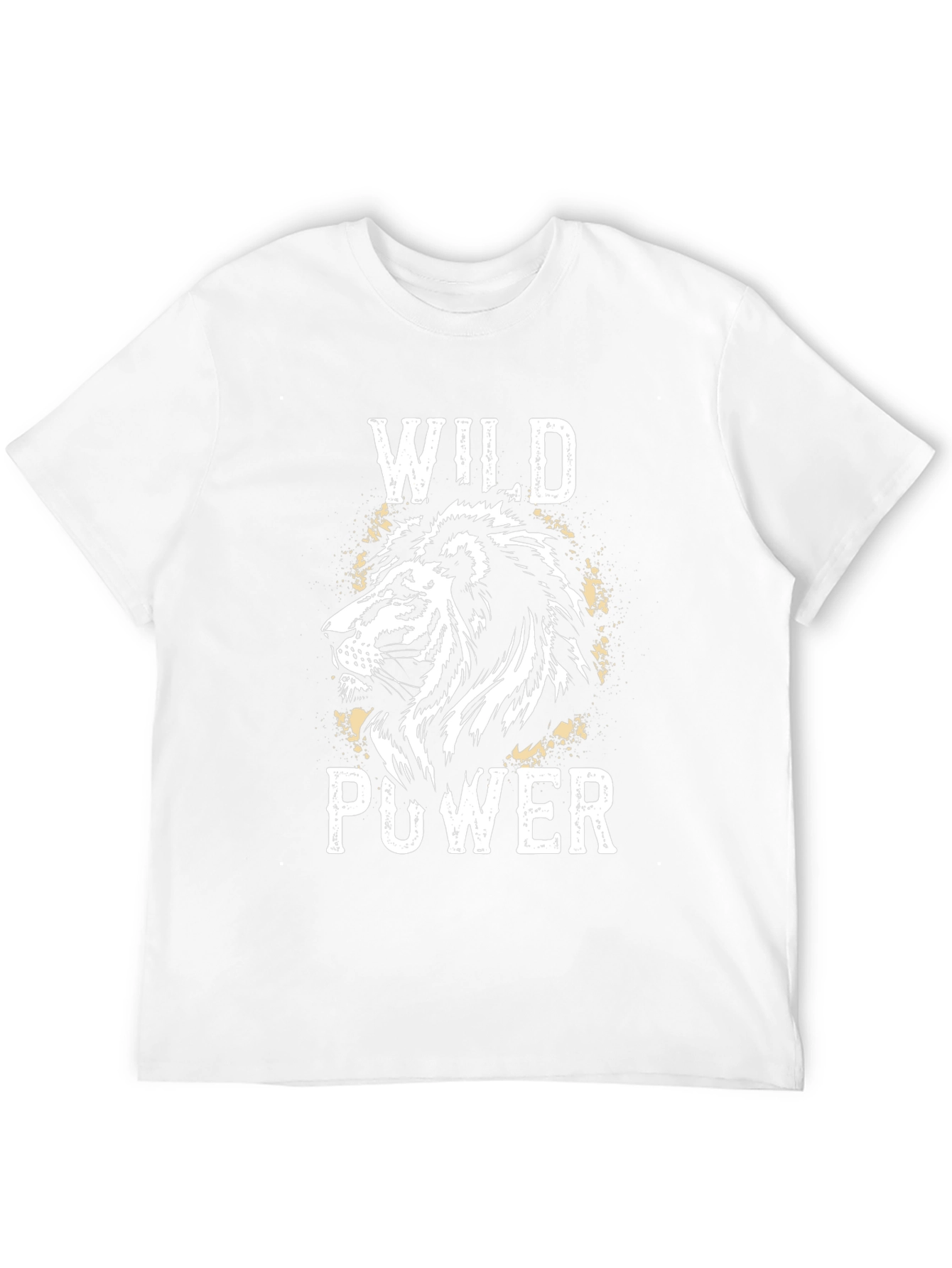 Wild Power Lion Graphic Tee - Black