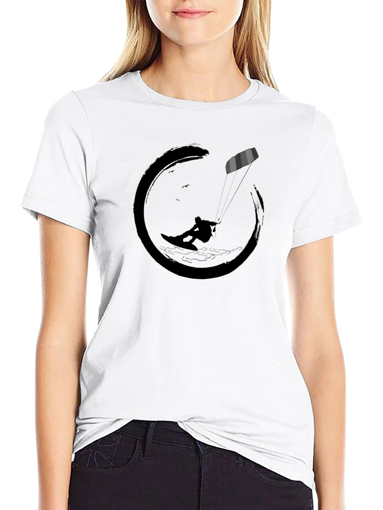 Black Kite Surfing Graphic Tee